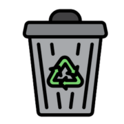 Trash bin icon by Sparks Enterprises LLC
