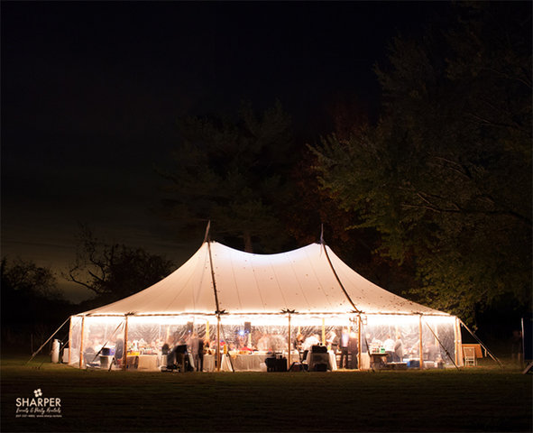 Tent Lighting, Coastal Maine Canopies