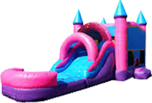 Princess Mega Bounce & Water Slide Palace Castle (Wet)