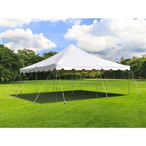 15' x 15' White Top Pole Tent