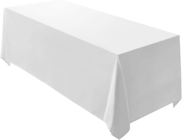 90x132 White Tablecloth