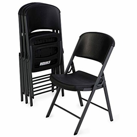 Black Folding Contour Deluxe Chairs