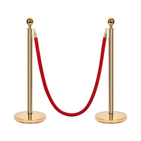 Red Rope & Gold Stanchion