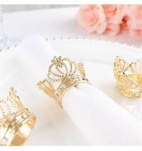 Gold Royal Crown Napkin Rings