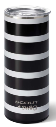 SCOUT Black Skinny Can Cooler 12oz