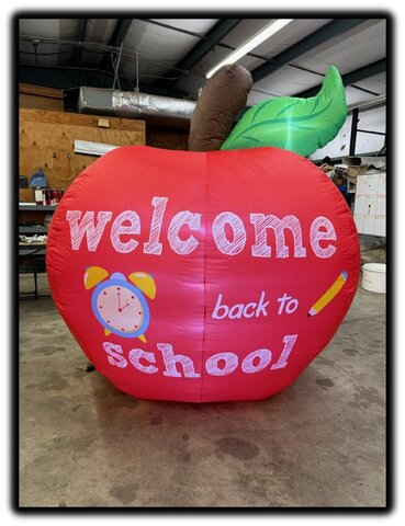 Welcome Back to School Inflatable Apple with LED Lights