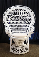 Rattan White Wicker Chair