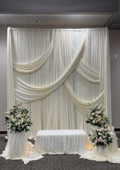 Elegant Ivory Draping Backdrop