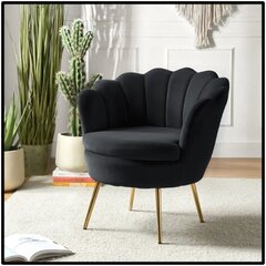 Black Velvet Barrel chair 