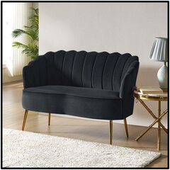 Black Velvet Loveseat