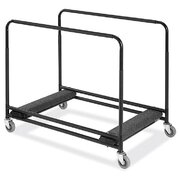 Black Cart with Carpet Barrier on Wheels