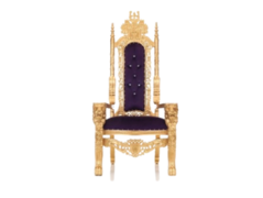 King David Purple &Gold Throne Chair