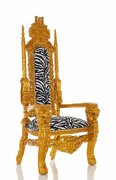 King David Zebra Throne Chair