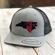 Low Country NC Flag Lineman Theme Hat, Gray/Black