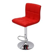 Red & Black Adjustable Barstool