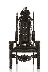 King David Black Skull Throne Chair