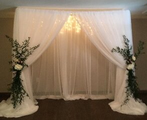 Pipe & Drape Stand with Double Drape/Backdrop with 2 Drape Rods
