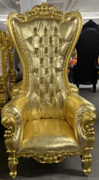 Noella Gold Crocodile Throne Chair