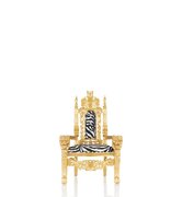 Kids Mini Zebra King David Throne Chair