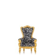 Kids Mini Zebra Queen Throne Chair