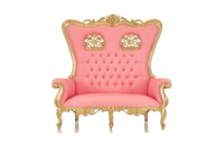Tiffany Crown Pink Love Seat  