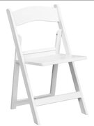 White Resin Folding Wedding Padded Chairs
