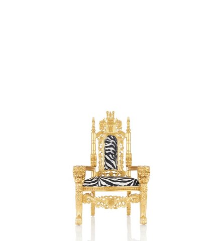 Kids Mini Zebra King David Throne Chair