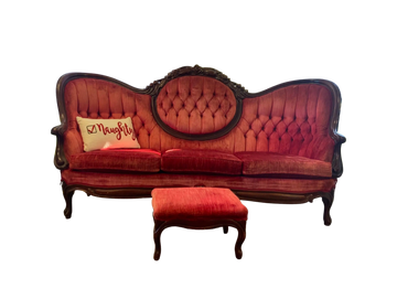 Vintage Red Couch 