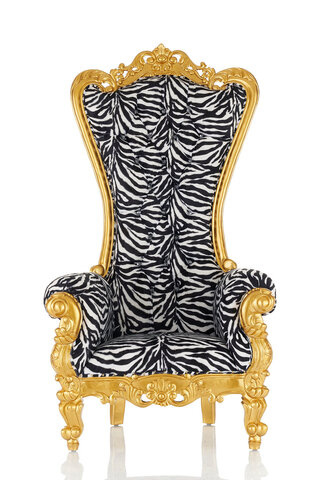 Queen Tiffany Zebra Throne Chair