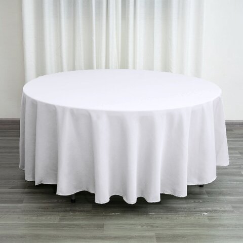 White Round Tablecloths