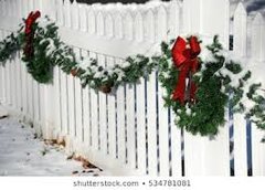 Decorated Christmas Fencing