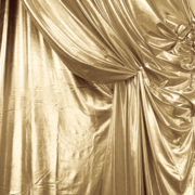 Gold Metallic Pipe and Drape