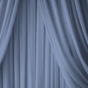 Dusty Blue Interlock Pipe and Drape