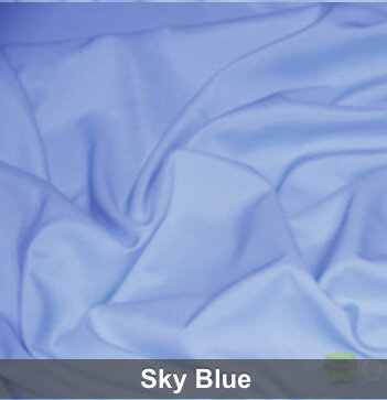 Sky Blue Polyester 6 Foot Drape Table Linen