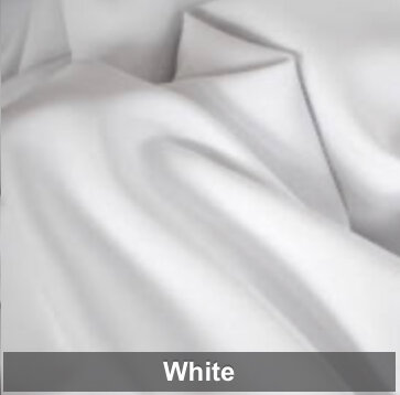 White Poly Satin 8 Foot Drape Table Linen