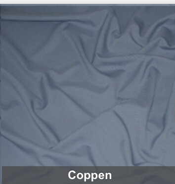Coppen (Blue/Grey) Poly Satin 132 Inch Round Table Linen