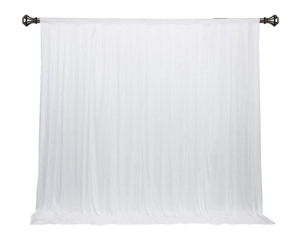 Backdrop Curtain, White 10 x 10 Feet