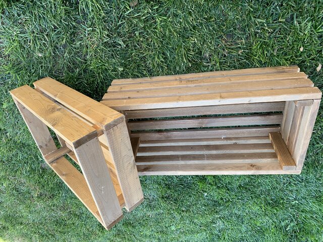 Crates - Set of 2 Natural Raw Wood