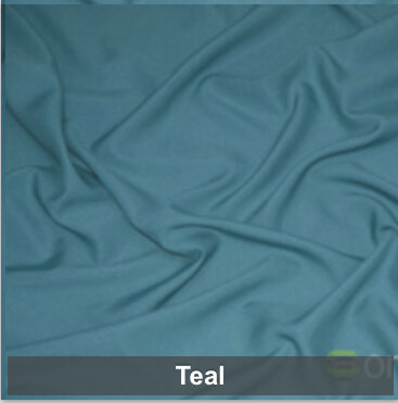 Teal Poly Satin 6 Inch Drape Table Linen