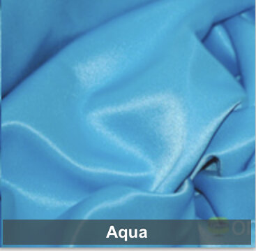 Aqua Blue Poly Satin 132 Inch Round Table Linen