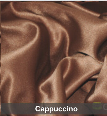 Cappuccino Poly Satin 8 Foot Drape Table Linen