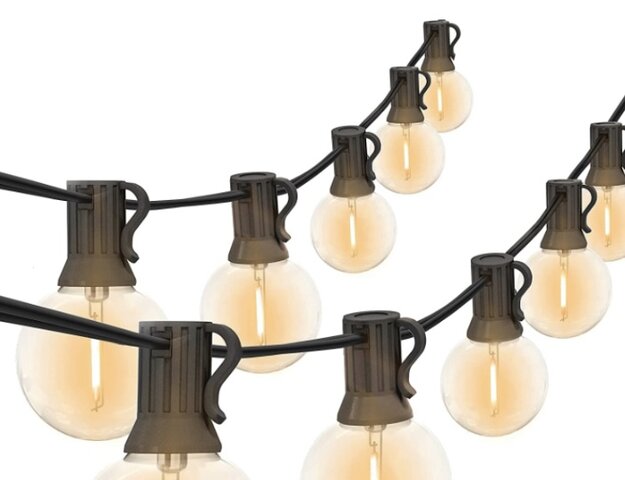 String Lighting Market Bulbs 100 feet 