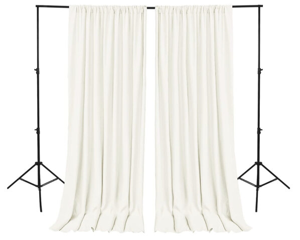 Backdrop Curtain Ivory 7 x 13 Feet