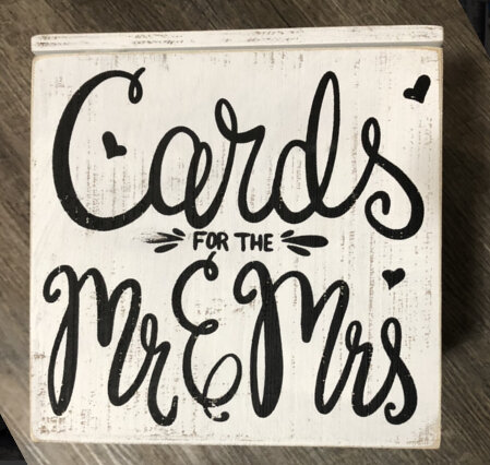 Card box White Cards for the Mr & Mrs 