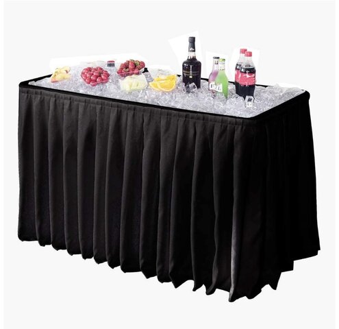 Cold Beverage Table with Black Skirt