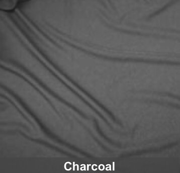 Charcoal Grey Shantung Satin 8 Foot Drape Table Linen
