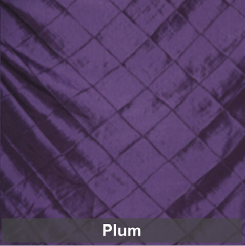 Plum Pintuck 132 Inch Round Table Linen