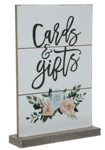Cards & Gifts White Wood with Florals