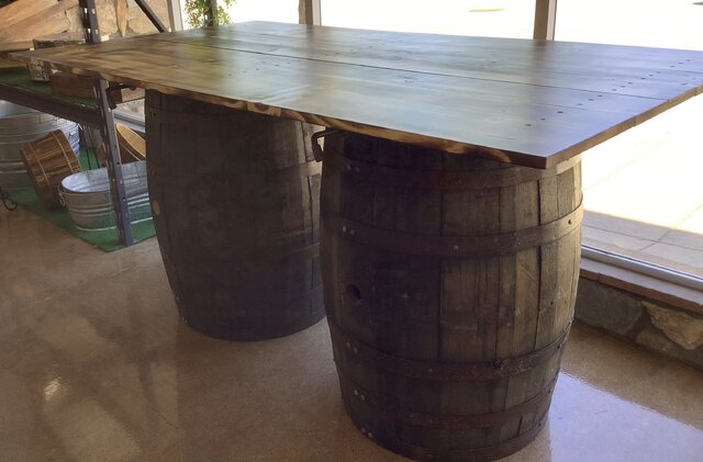 Wine Barrel Table