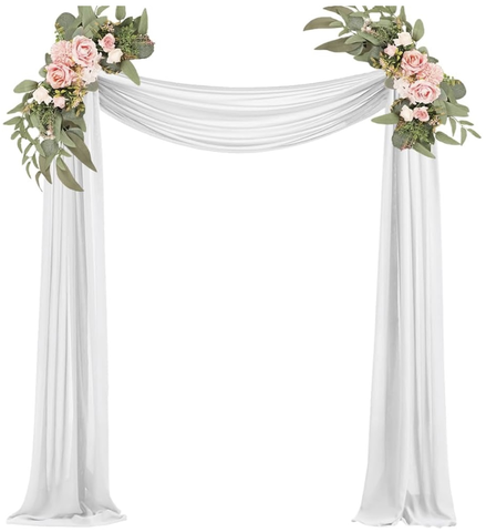 Arch Swag White Chiffon 32 foot x 30 inch